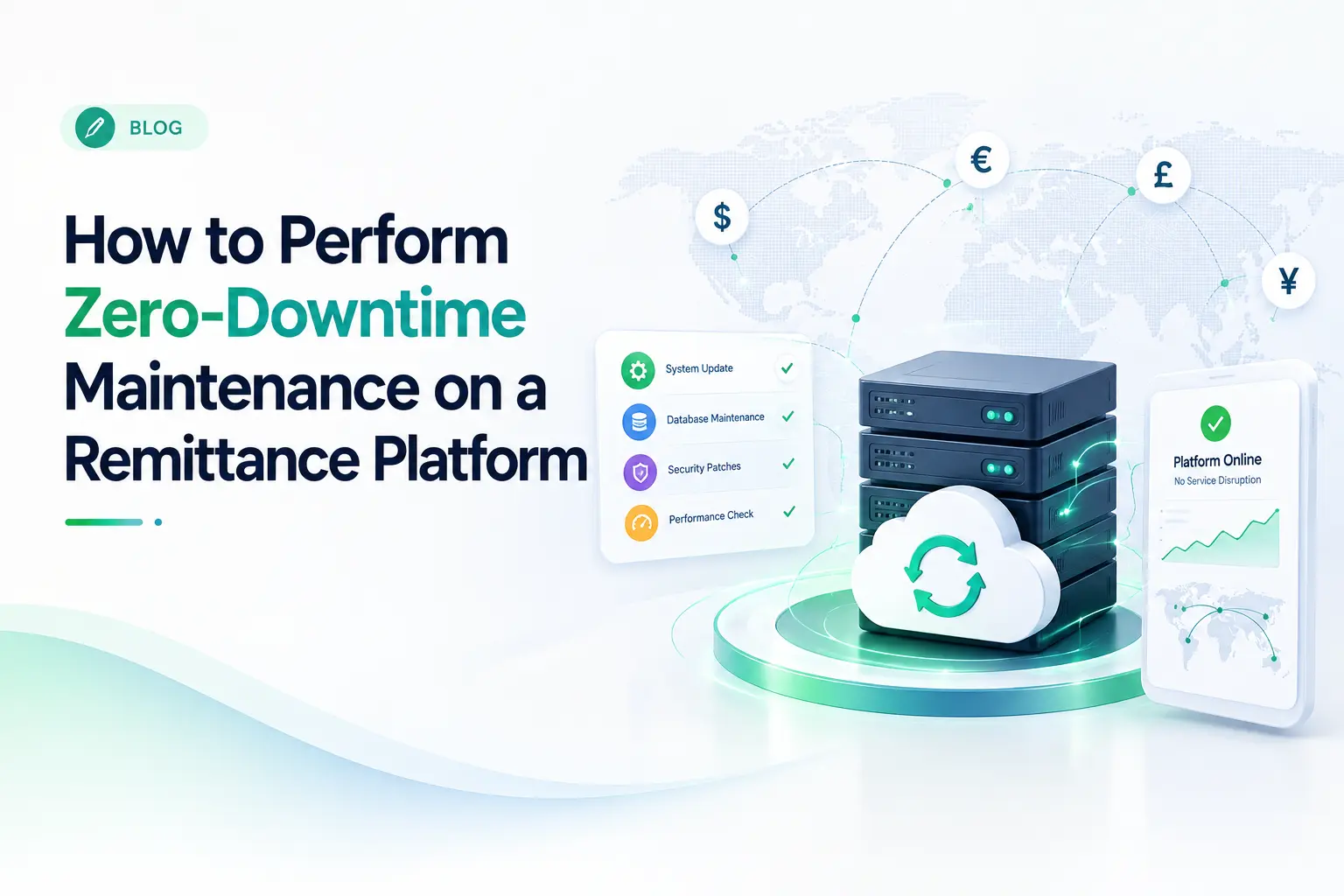 Zero-downtime maintenance on a remittance platform