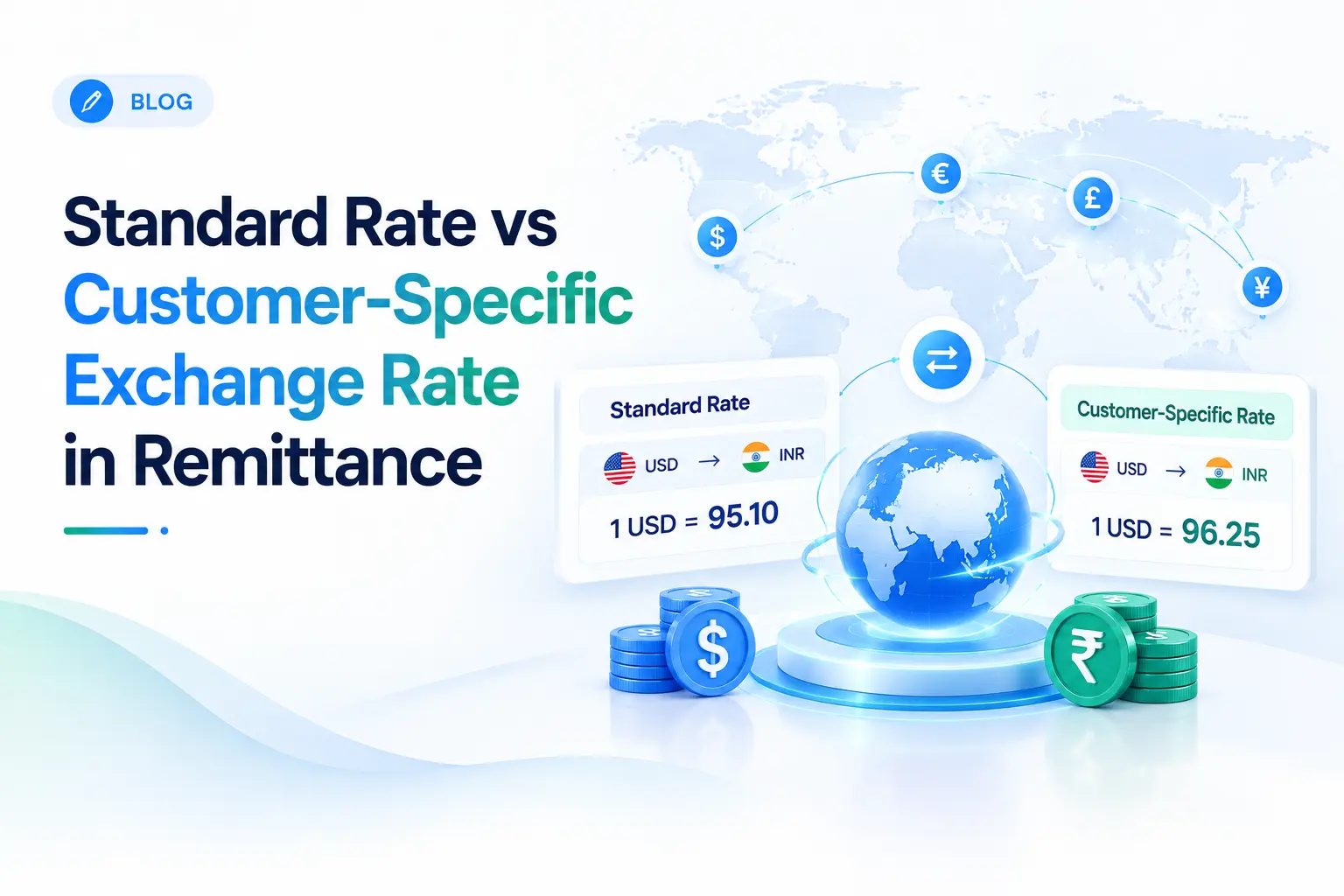Standard rate vs customer-specific exchange rate in remittance