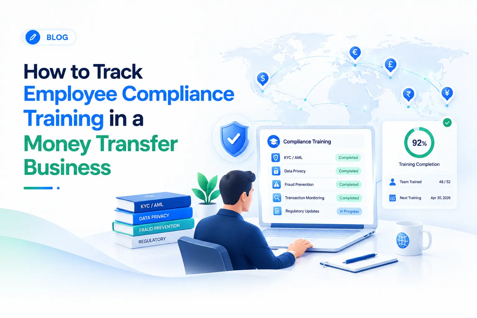 How to track employee compliance training in a money transfer business